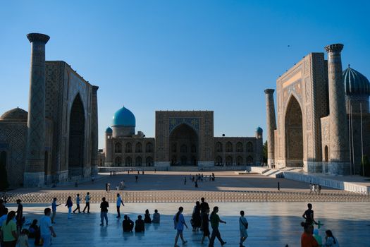 Samarkand Registan at dawn — Silk Road — Uzbekistan