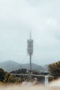 Torre de Collserola Tower in Foggy Barcelona Landscape