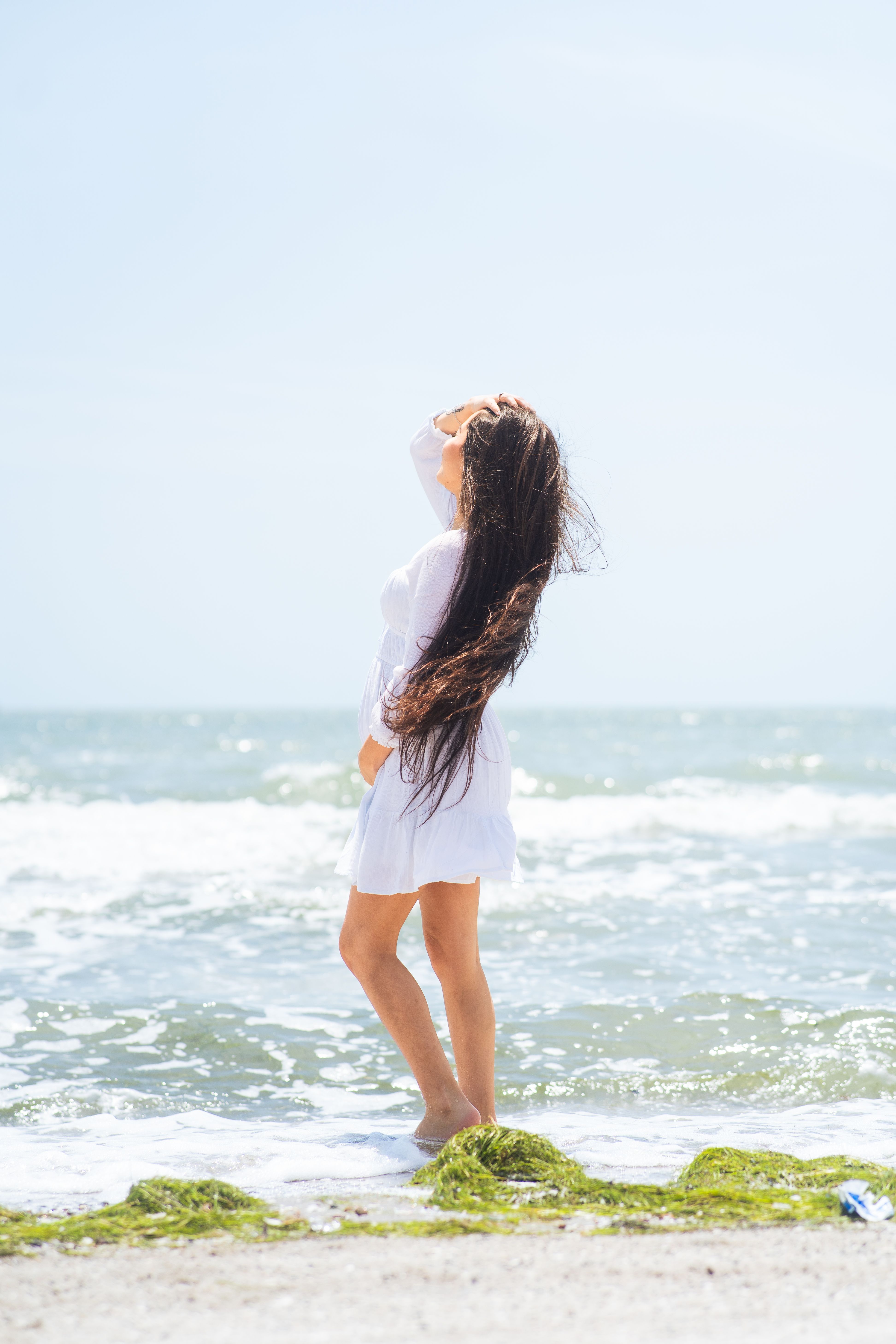 Woman in Swimsuit Posing at the Beach · Free Stock Photo