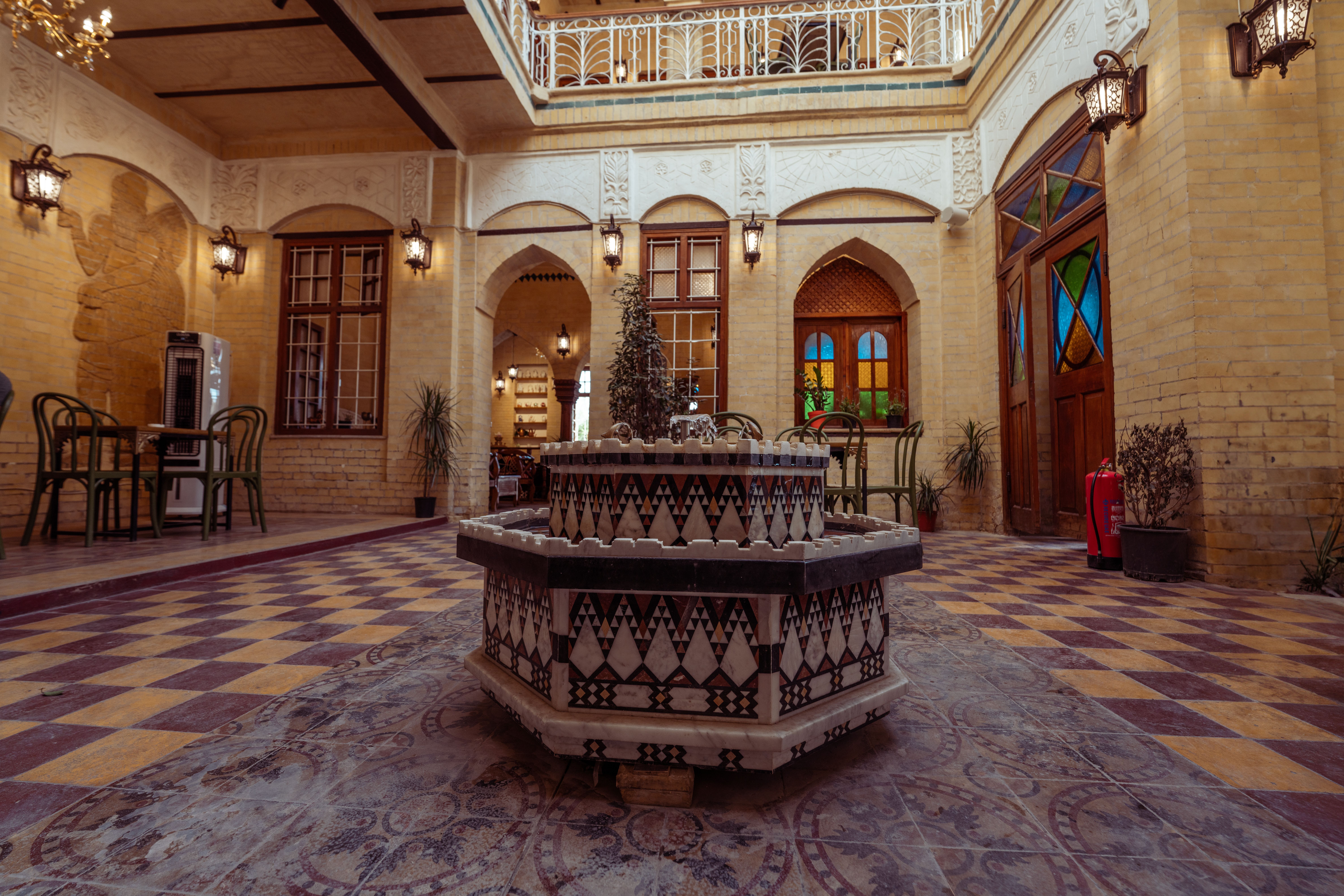 Traditional Baghdad Courtyard Interior with Fountain · Free Stock Photo