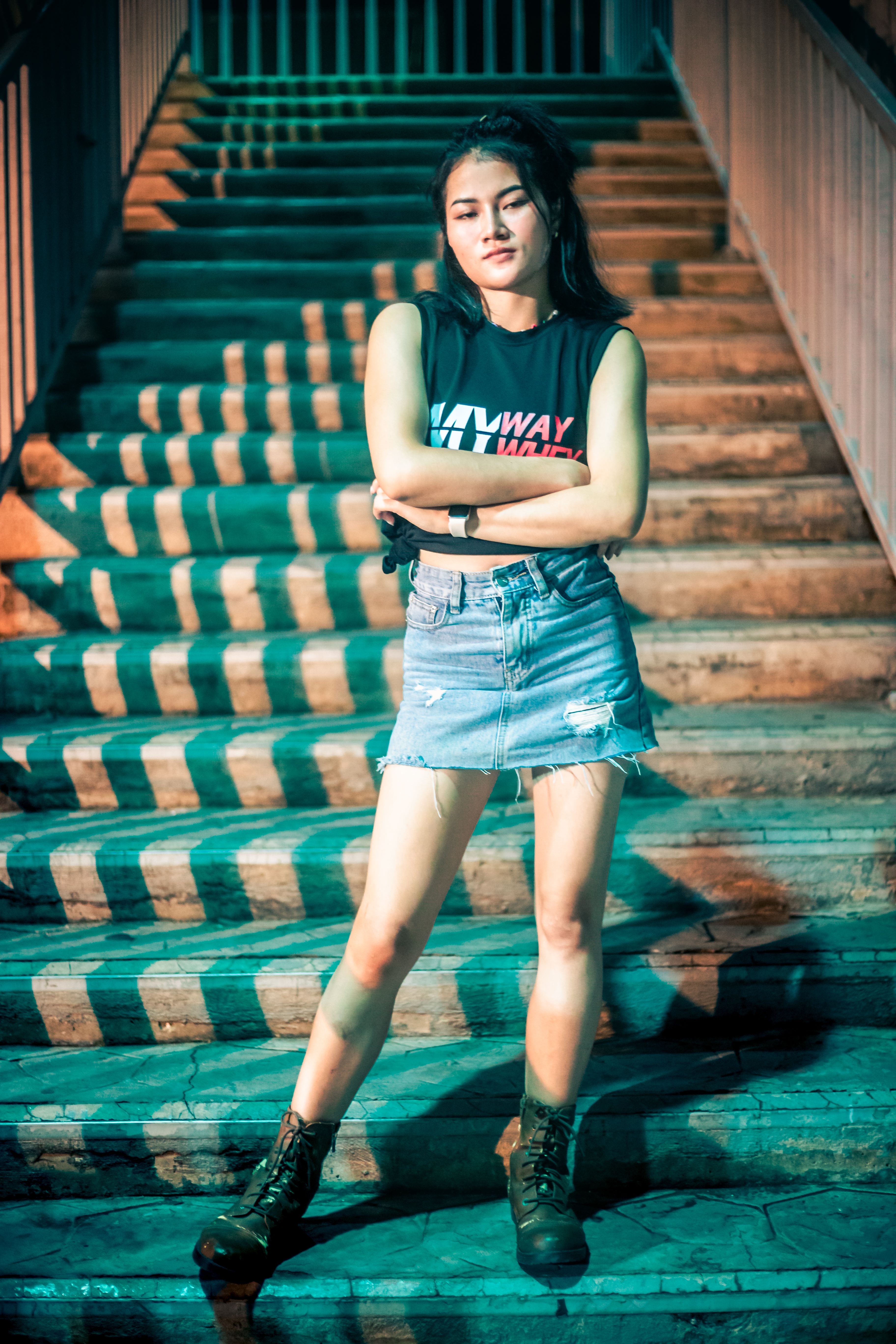 Saia Jeans Curta