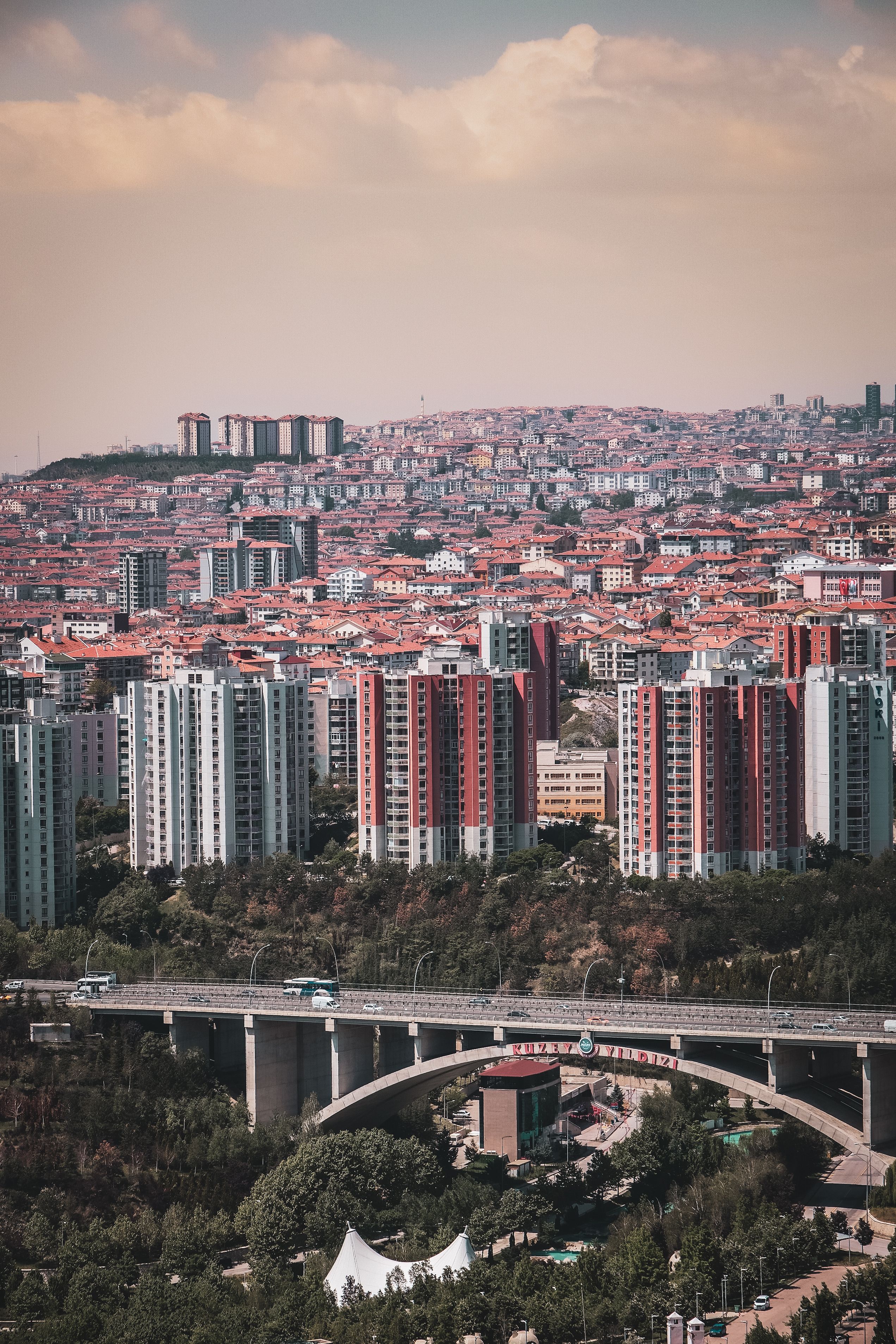 Aerial View of Urban Cityscape with High-Rises · Free Stock Photo