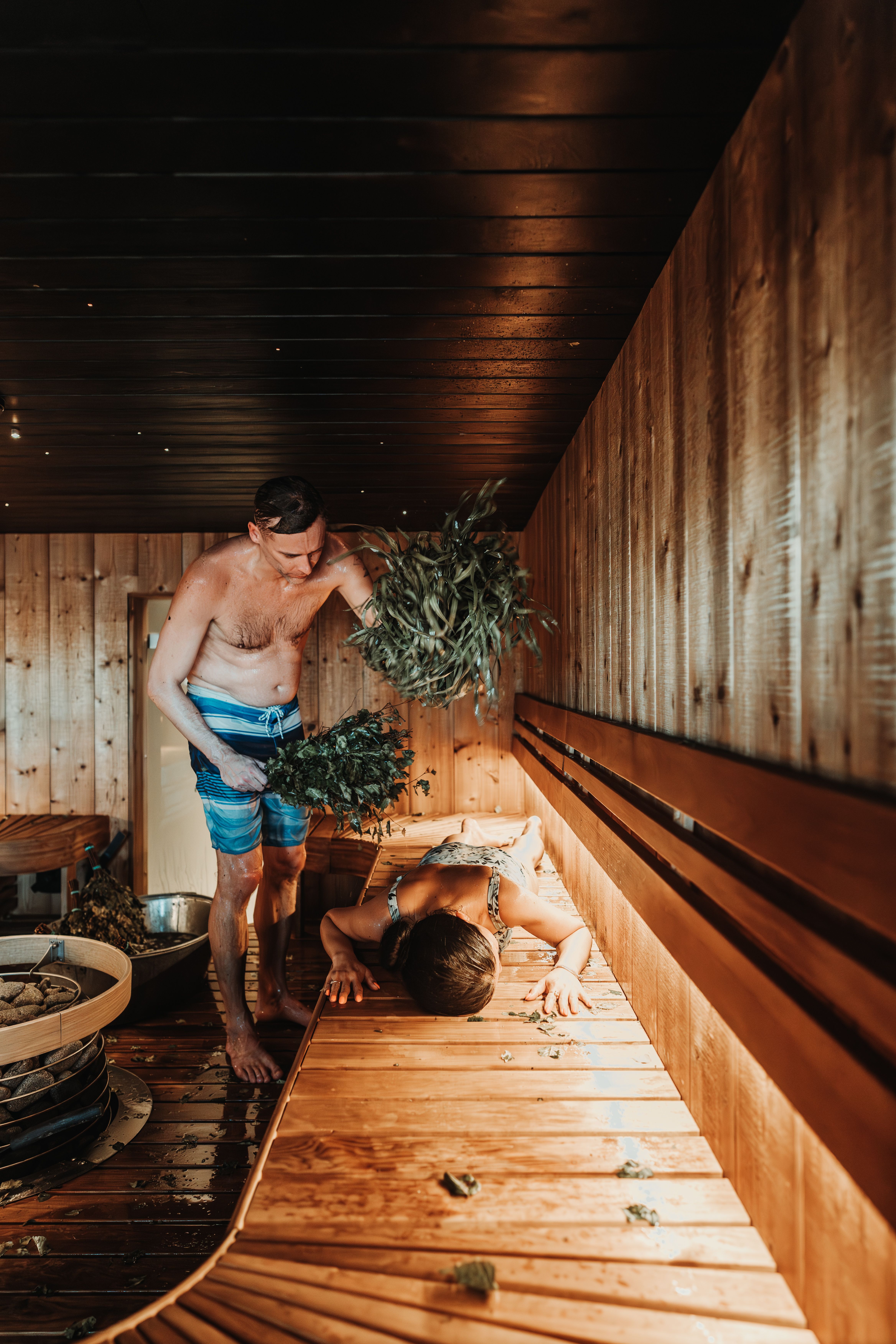 Nordic Sauna Experience with Whisking Ritual · Free Stock Photo