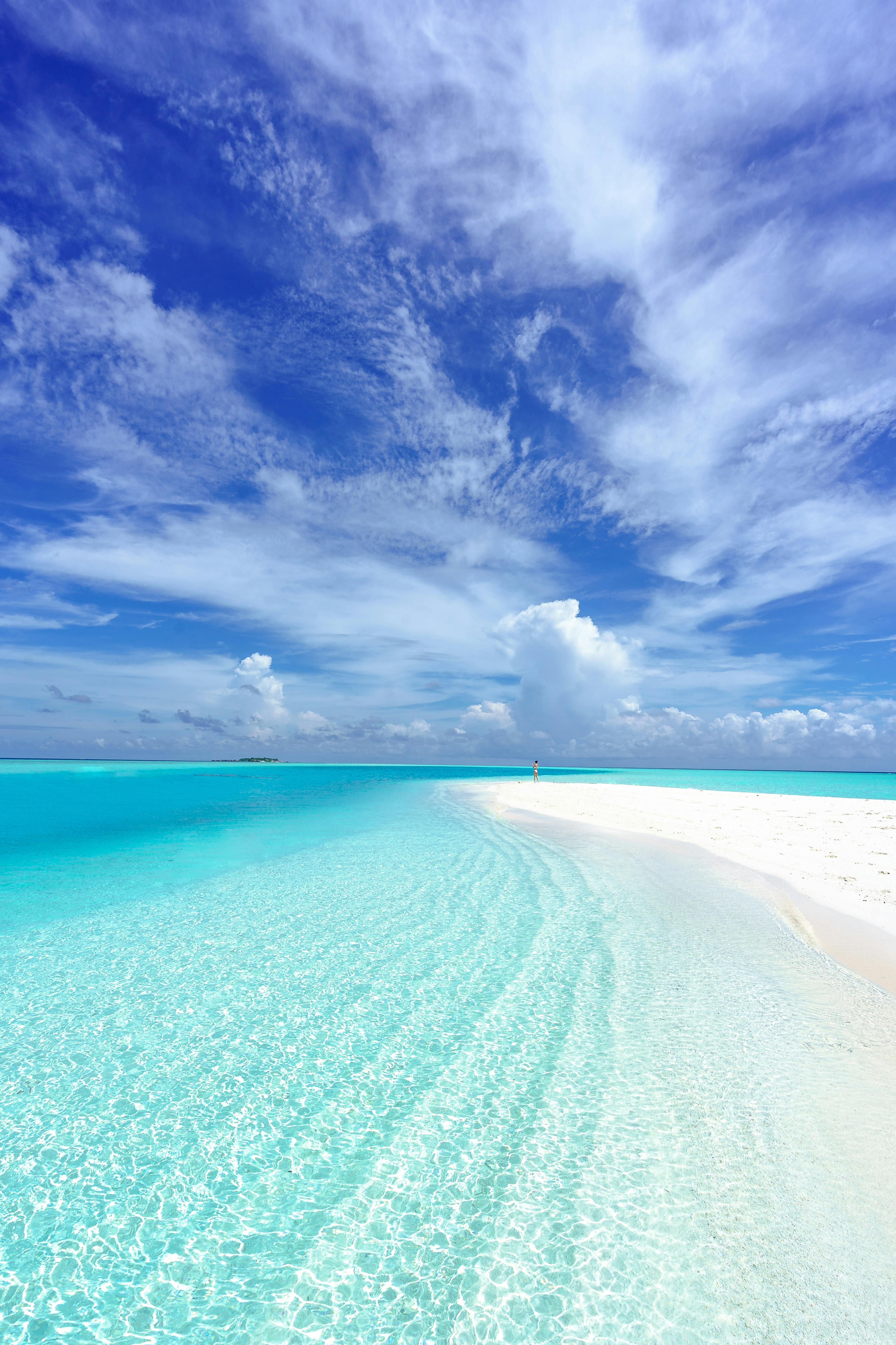 white beach background