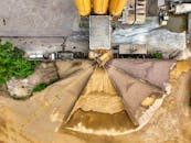 Aerial View of Sand and Gravel Quarry Operation