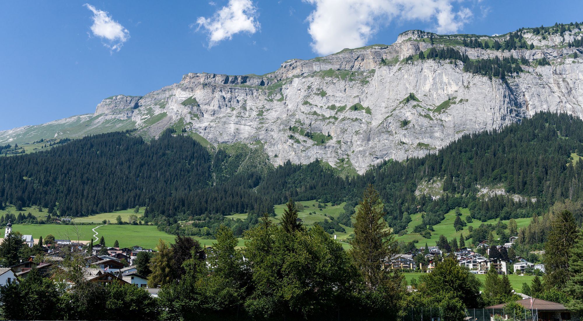 Travellers taking in a mountain view