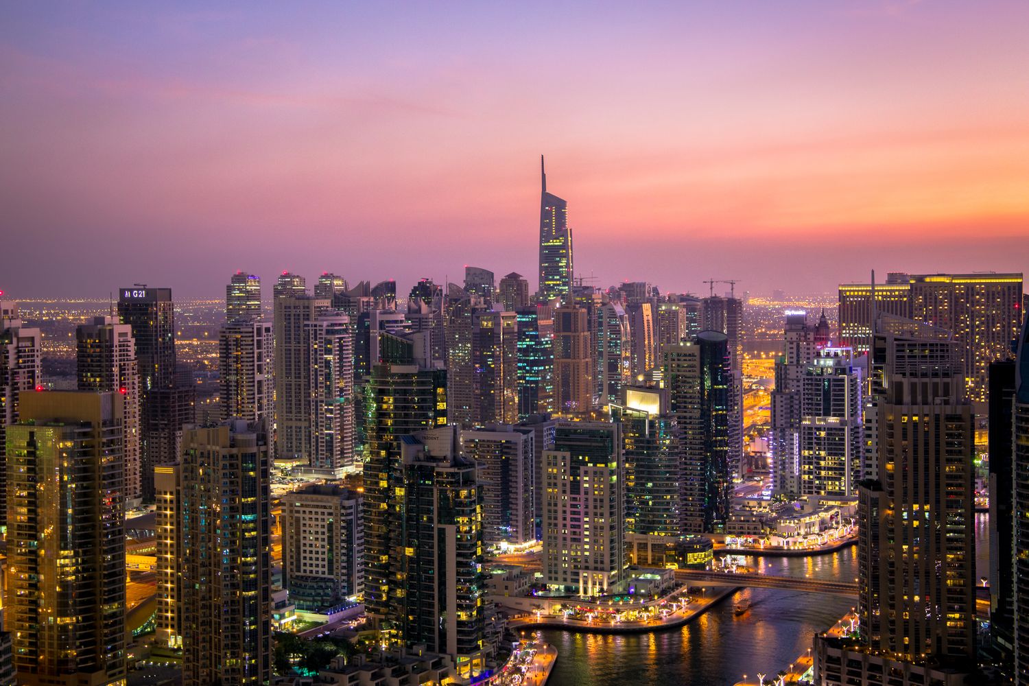 Global investment city skyline