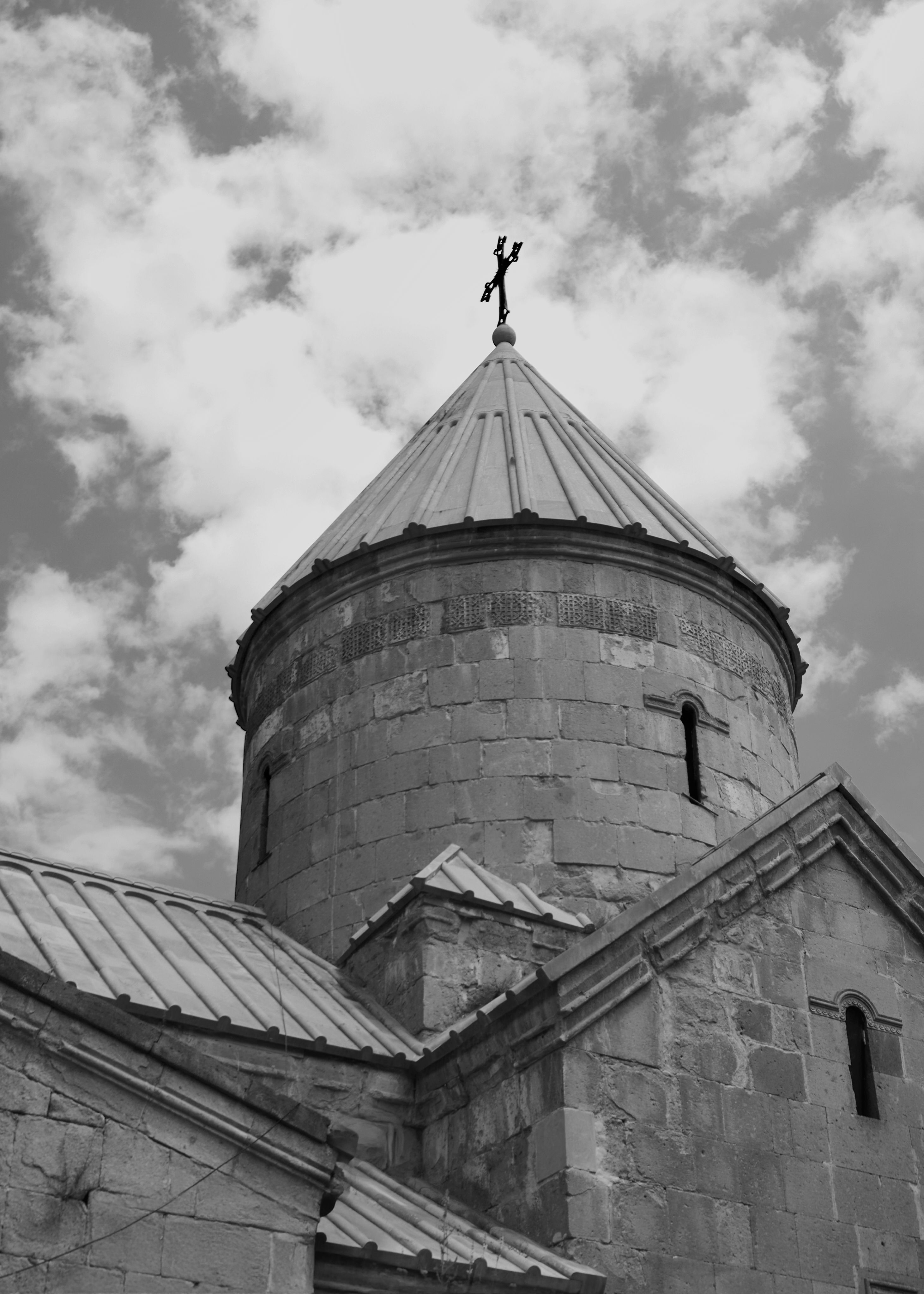 Ancient Church Tower Against Dramatic Sky · Free Stock Photo