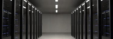 Black Server Racks on a Room