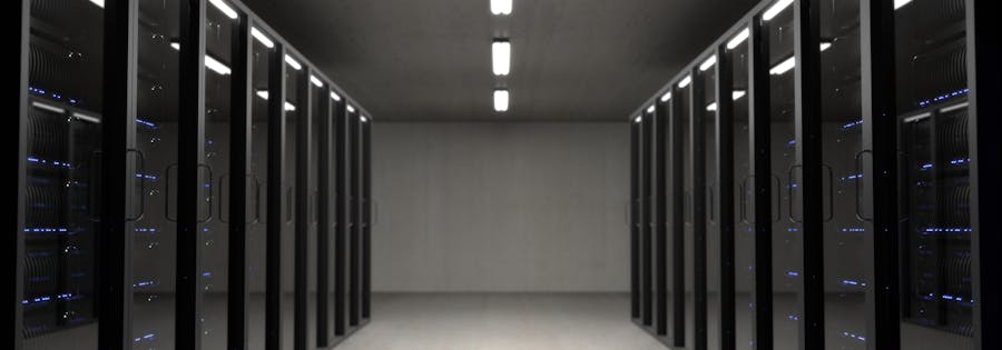 Modern secure server room for UK website hosting