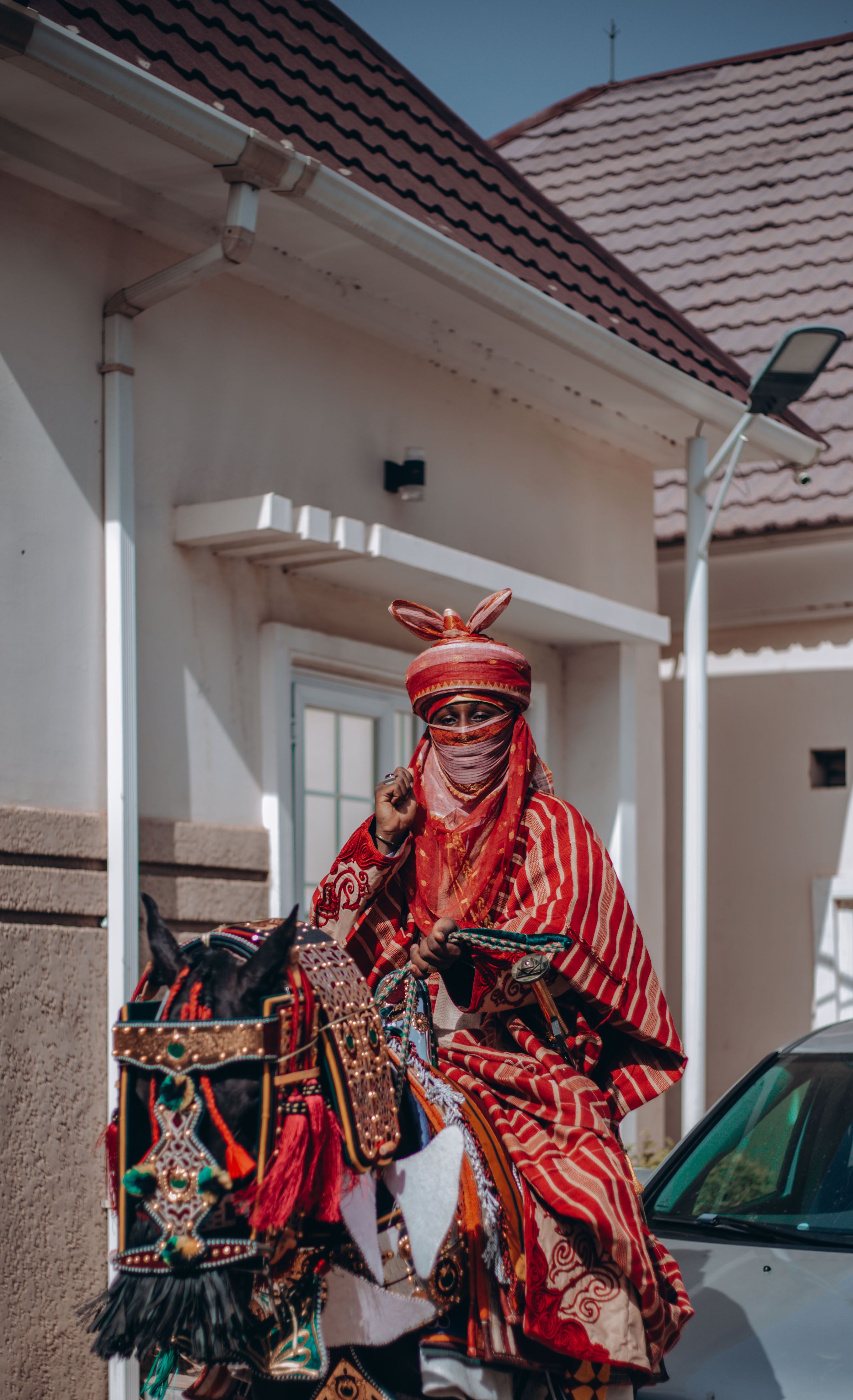 Traditional African Rider in Colorful Attire · Free Stock Photo
