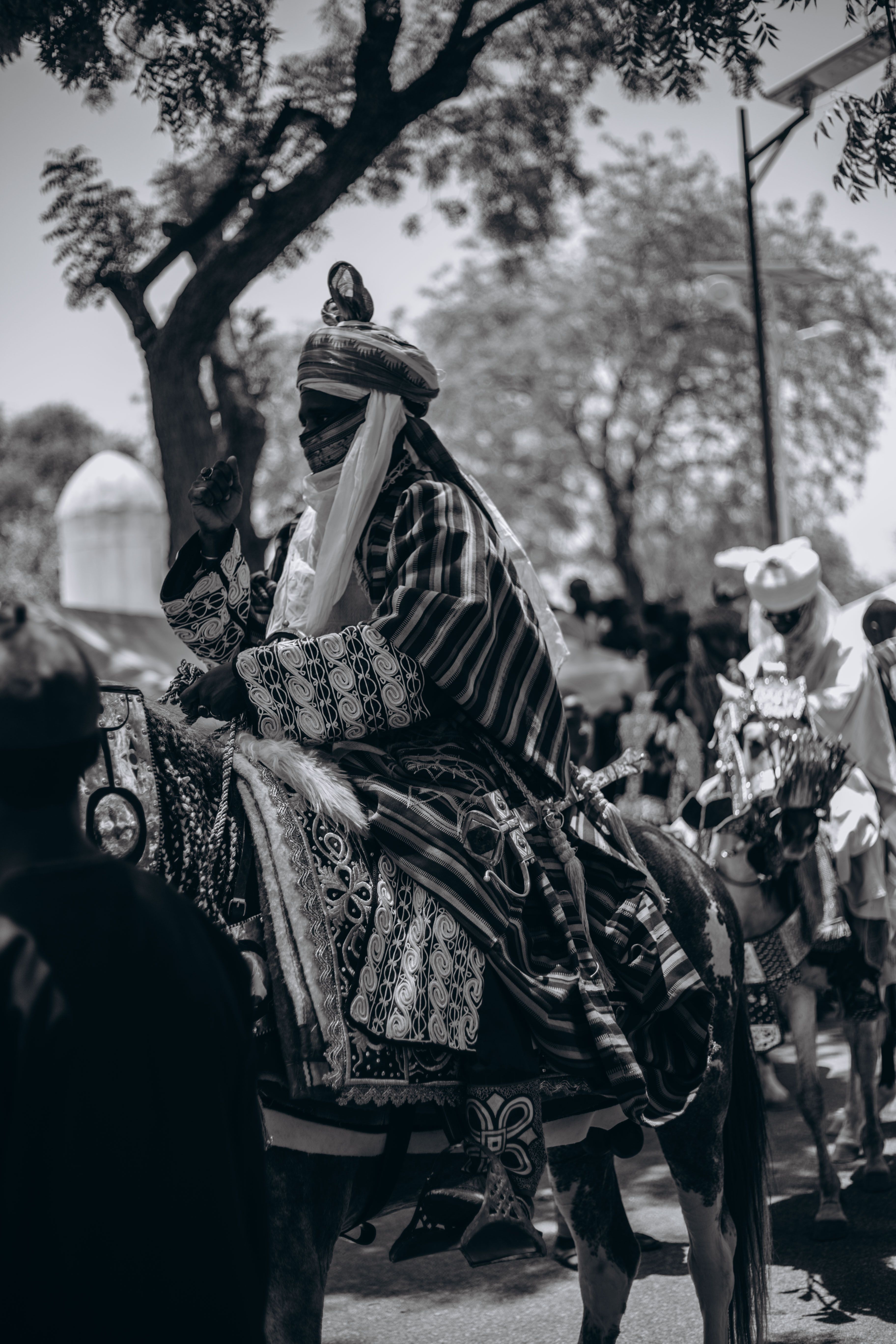 Traditional African Horse Rider in Festive Attire · Free Stock Photo