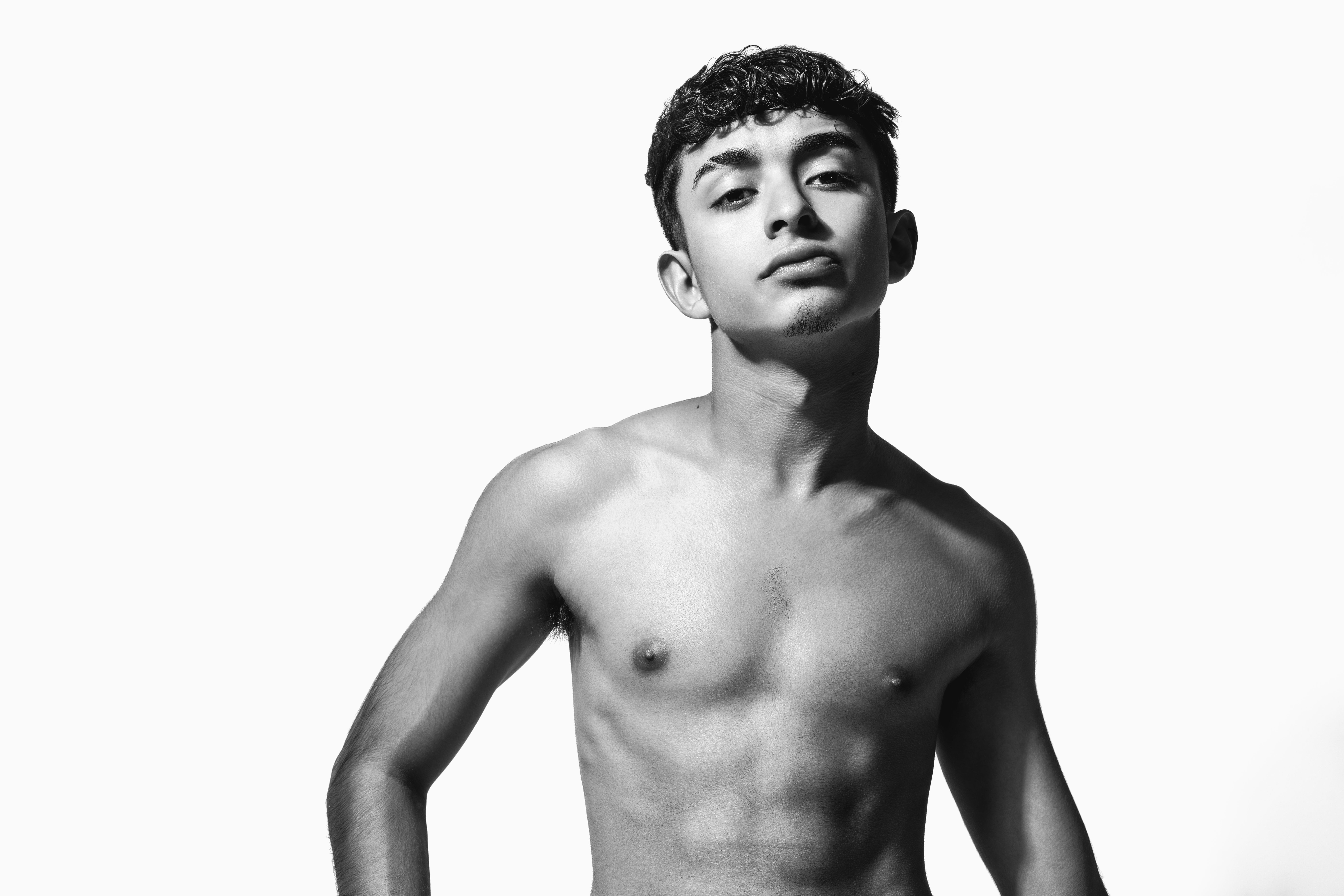 Black and White Portrait of Young Man with Confident Gaze · Free Stock ...