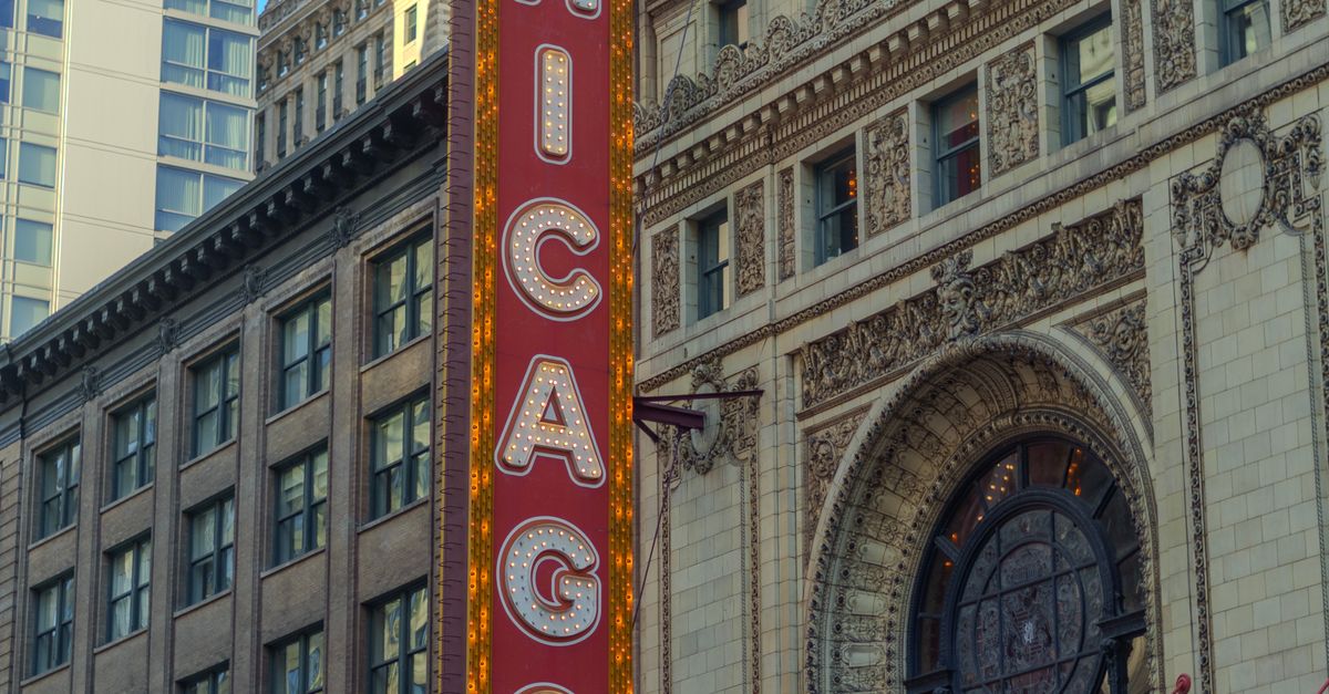 Chicagi Sign Iconic Chicago Theater Sign with Marquee · Free Stock Photo