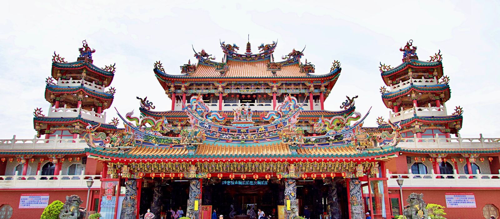 Explore the intricate and colorful design of a historical Taiwanese temple in Tainan, showcasing traditional architecture.
