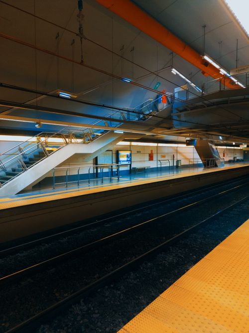 Free Quiet Buenos Aires subway station showcasing sleek modern architecture and design. Stock Photo