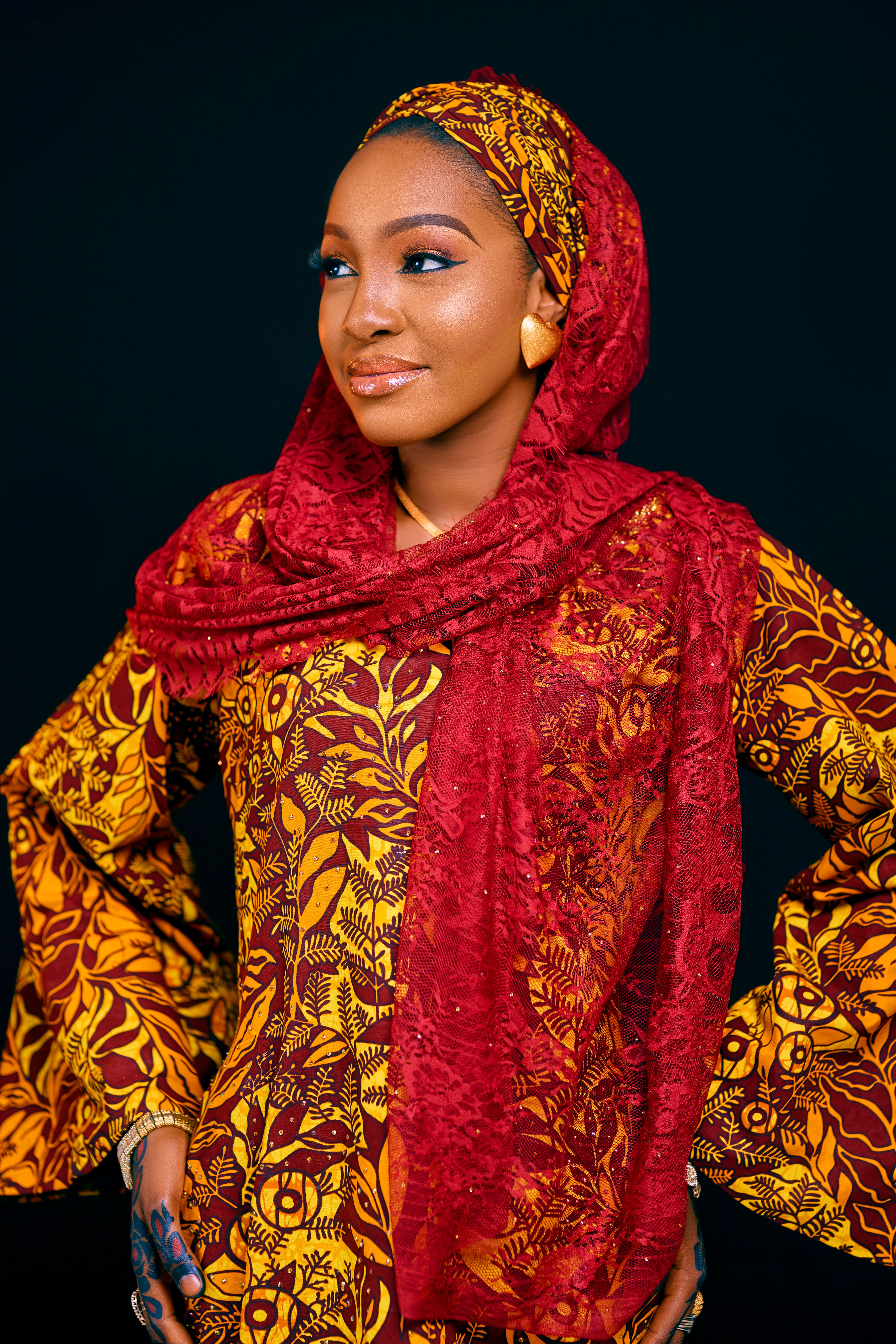 Vibrant Portrait of a Woman in Traditional Attire · Free Stock Photo
