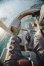 Person Sitting Inside A Helicopter
