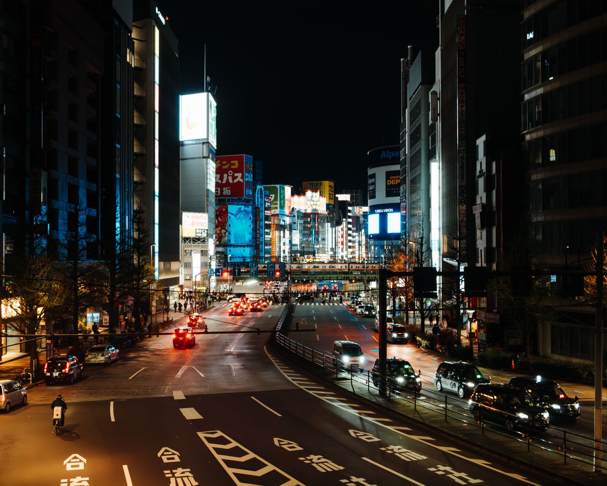 Neon-lit Shibuya streets explored on a guided night walking tour