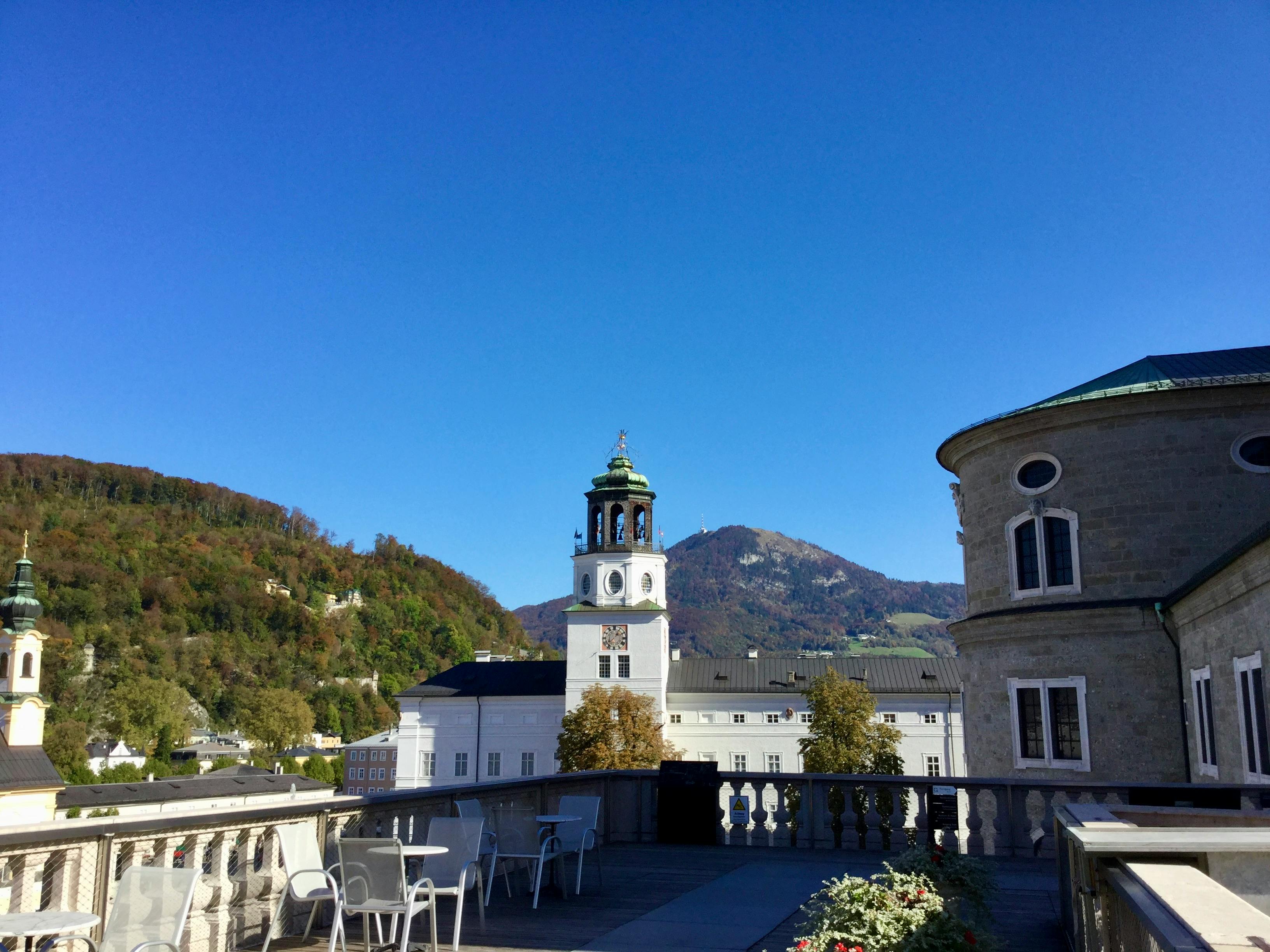 A Glimpse of Salzburg from DomQuartier Terrace
