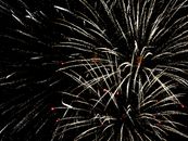 Orange and White Fireworks Display