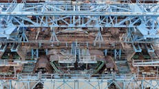 Aerial View of Bridge Construction in Vietnam