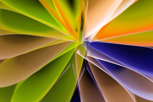 Vibrant abstract image featuring geometric shapes in various colors creating a dynamic pattern.