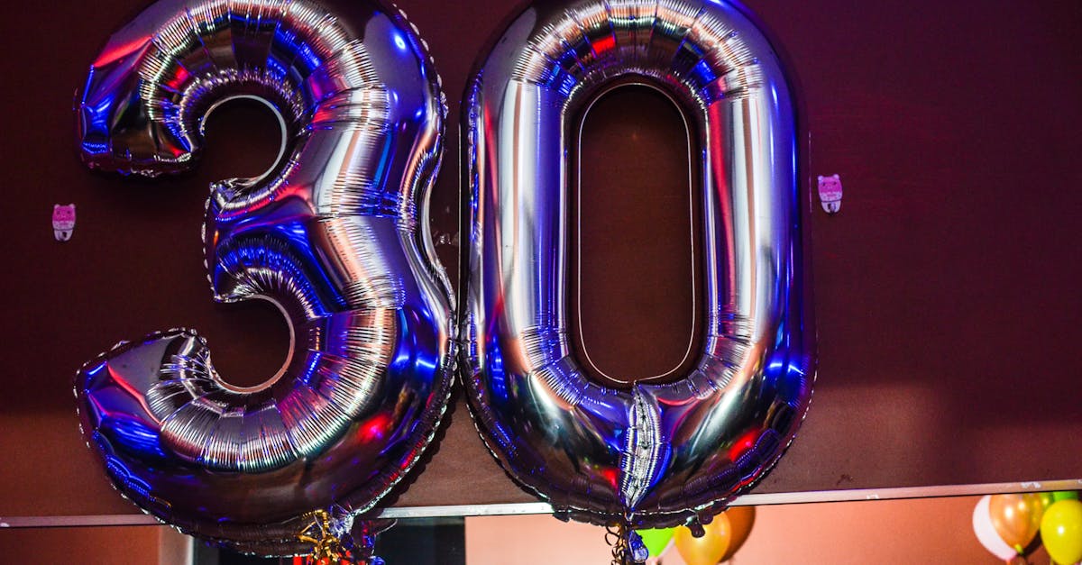 Free stock photo of 30, balloons, numbers