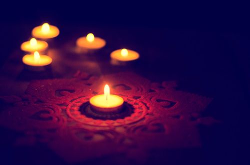 Free Diwali and tealights Stock Photo