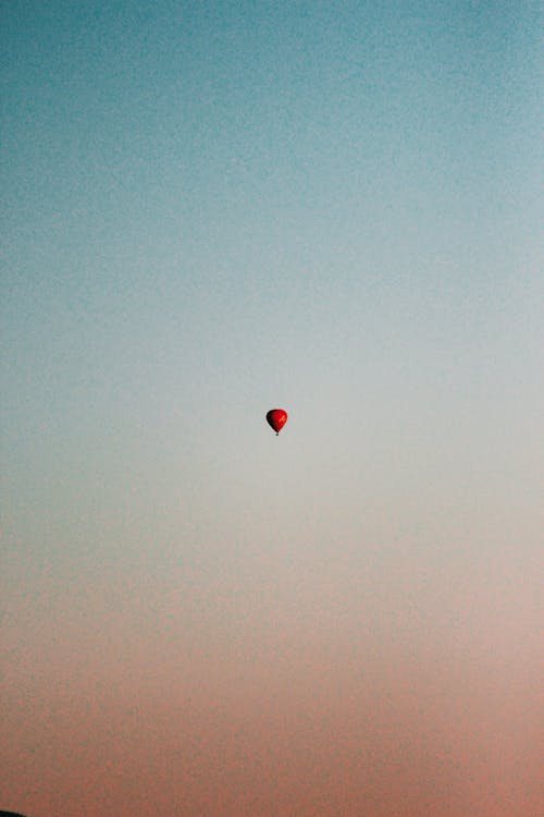 Red Hot Air Balloon on Sky