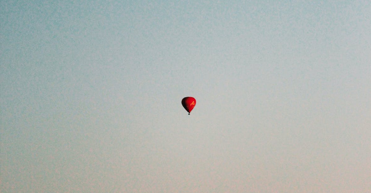 Red Hot Air Balloon on Sky
