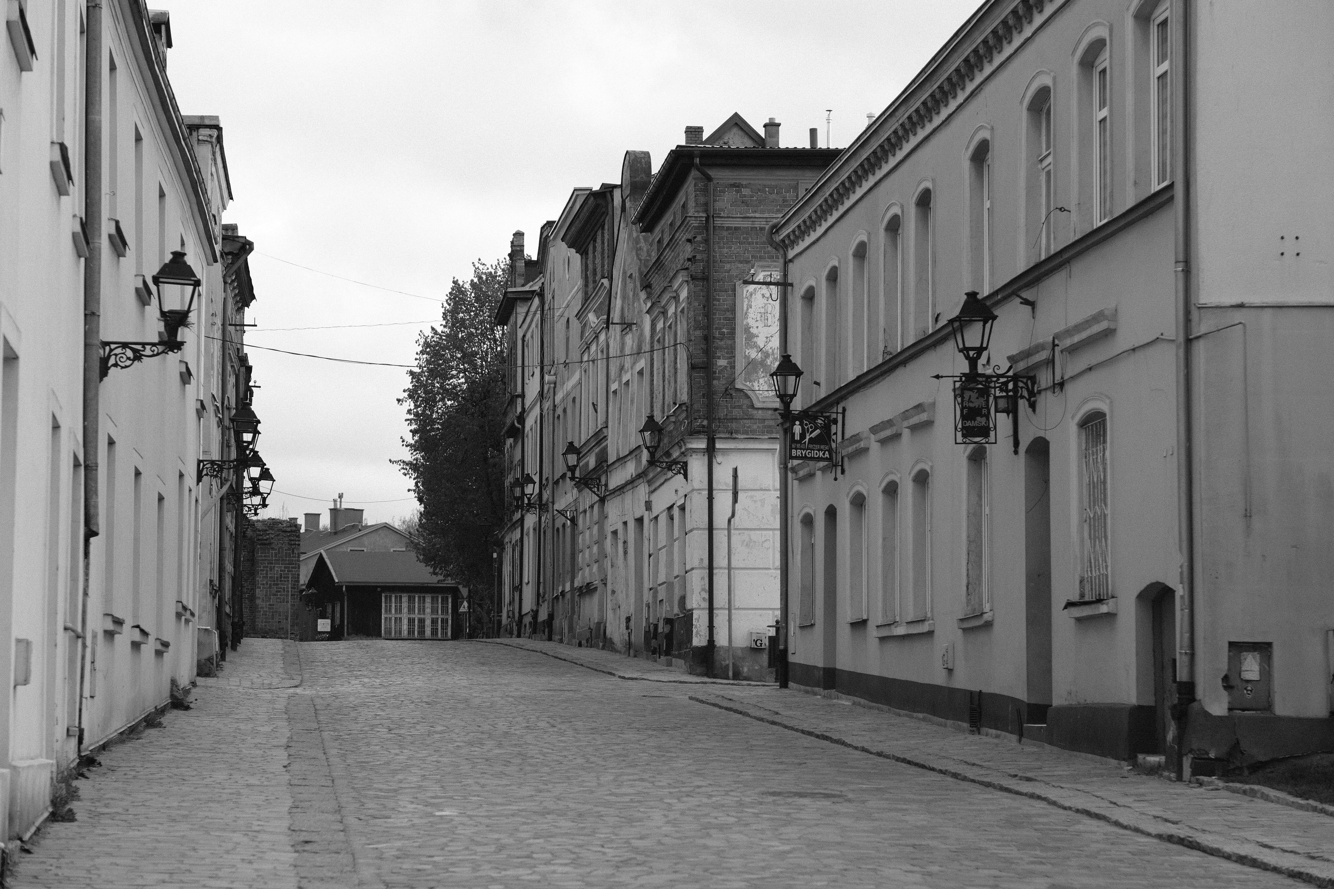 Altstadtgasse mit Steinpflaster und historischen Fassaden