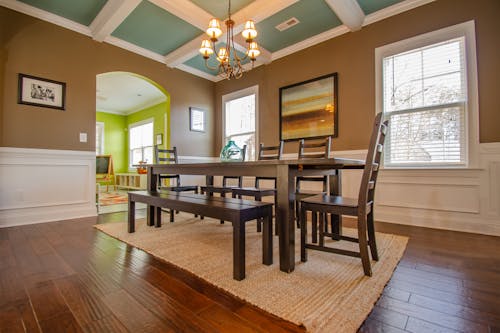 Free Photo of Dining Table With Chairs Stock Photo