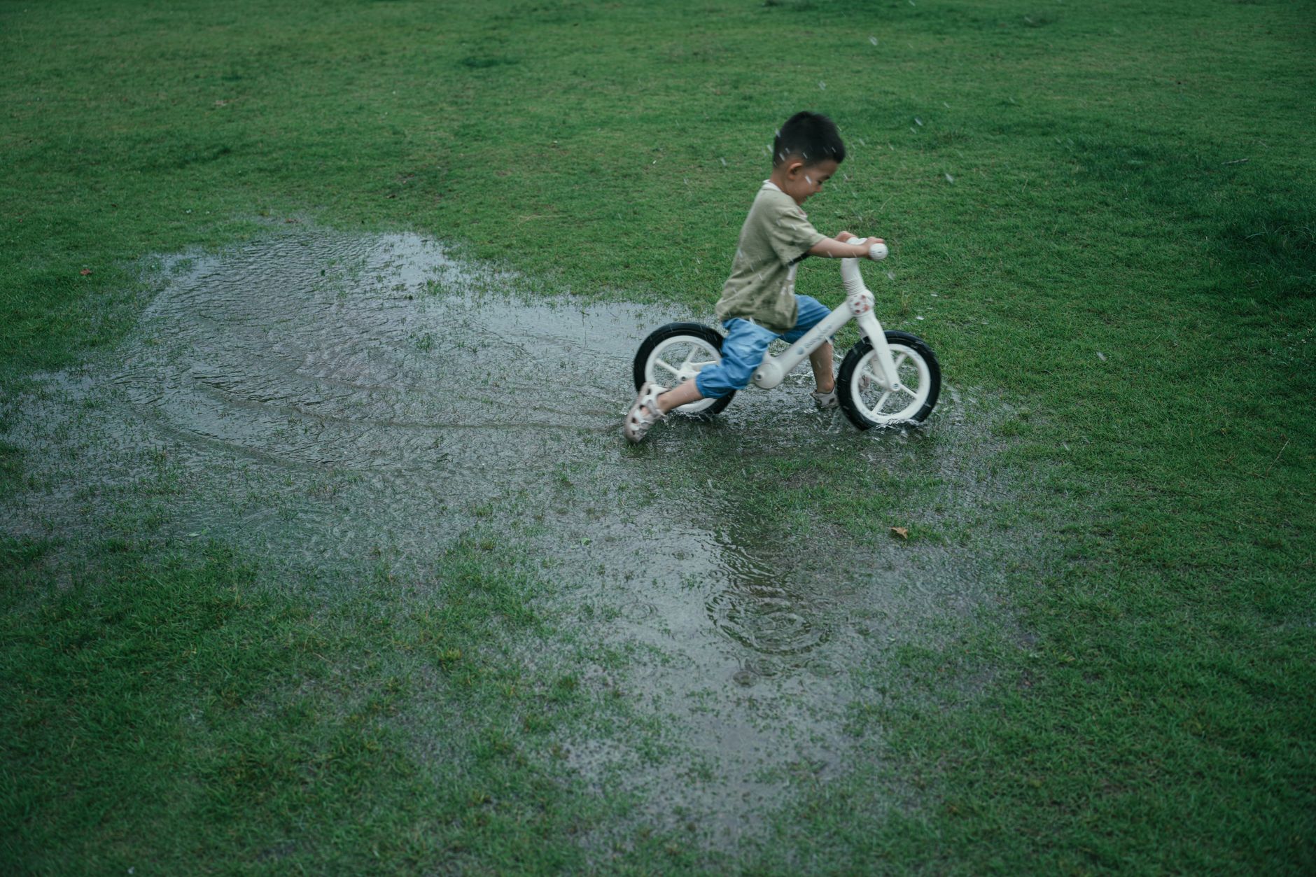 First time in the pouring rain