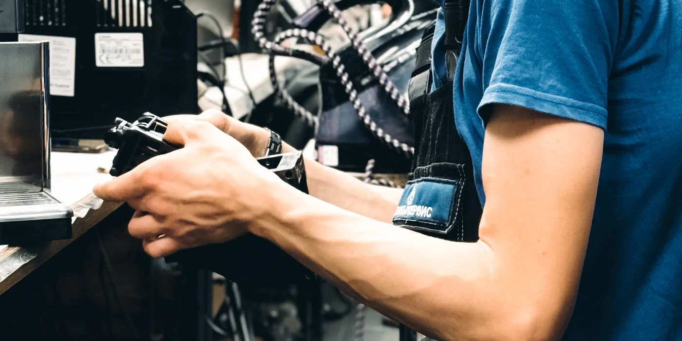 IT technician setting up desktop computer hardware