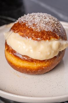 Custard-filled With Icing Doughnut