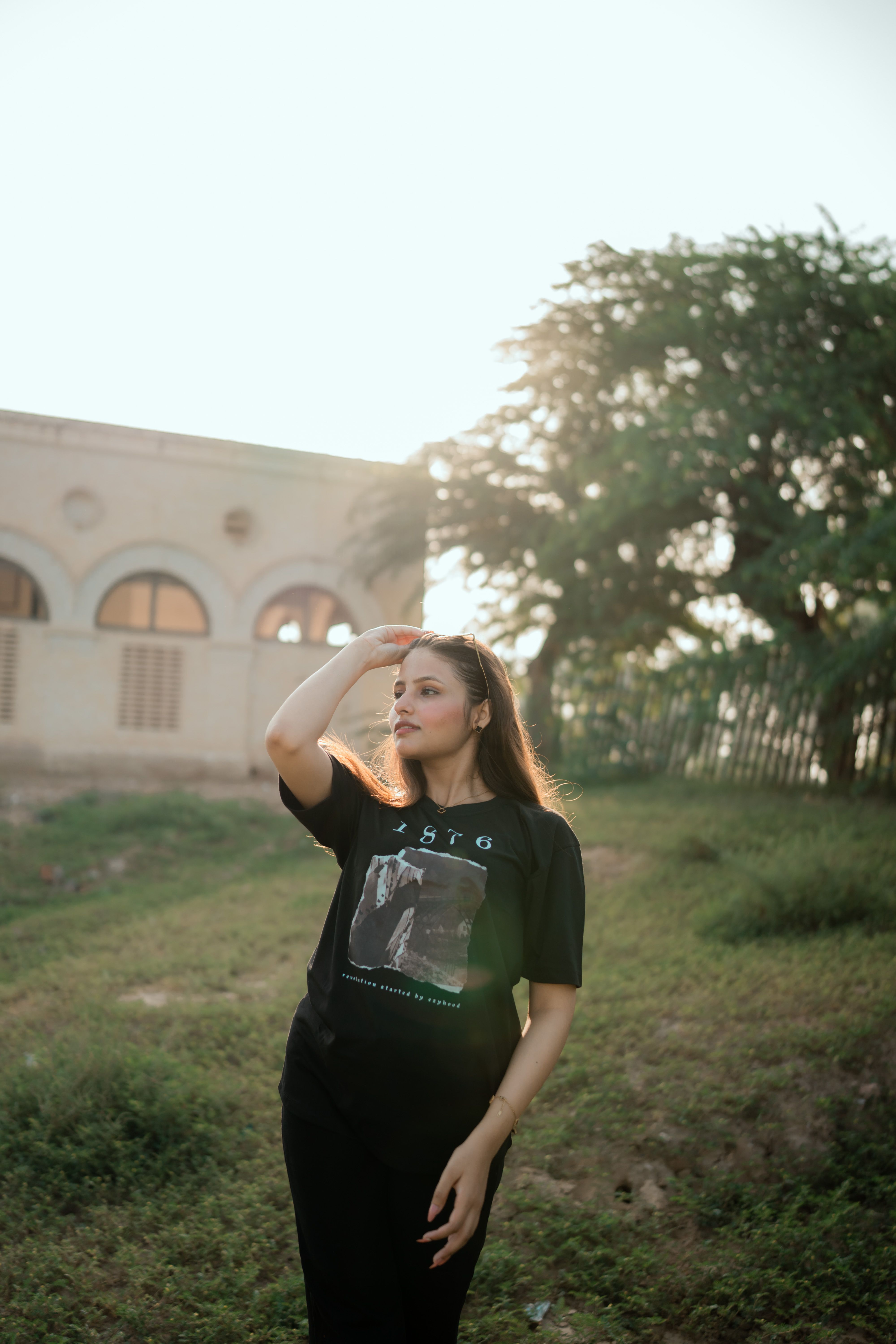 Camiseta Oversized Preta Estampada