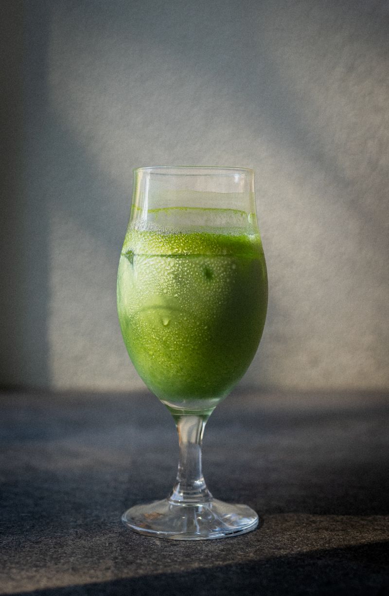 Iced matcha latte
