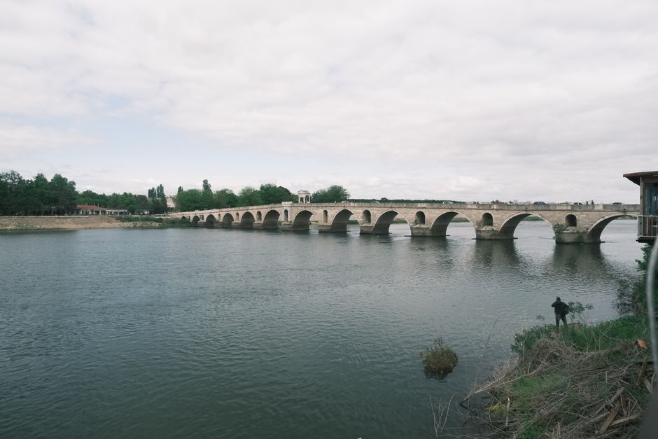 ancient stone bridge four arches