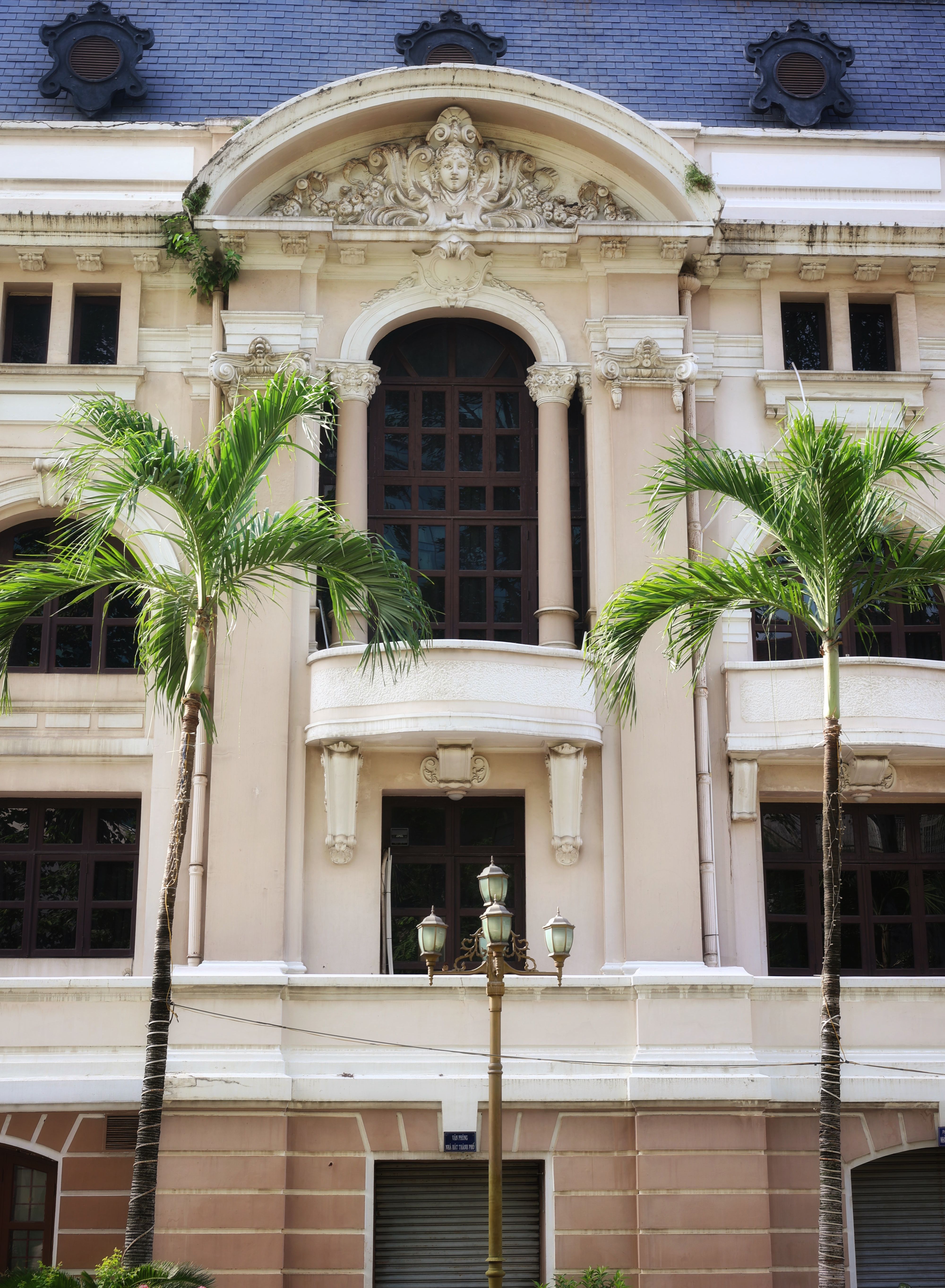 Elegant Colonial Building with Palm Trees · Free Stock Photo