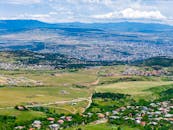 Aerial View of Tbilisi Cityscape and Countryside