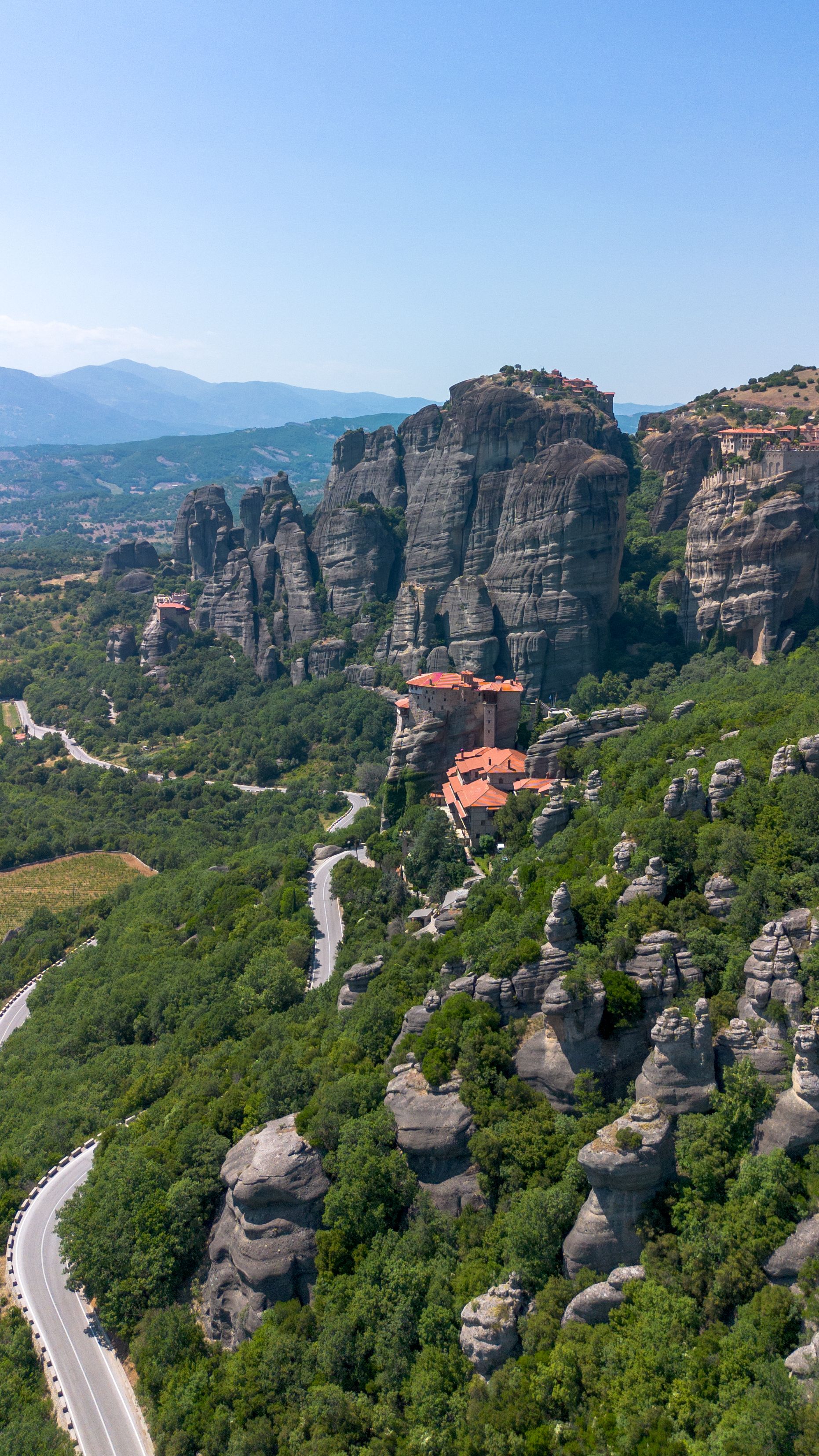 Aerial View of Meteora Monasteries in Greece · Free Stock Photo
