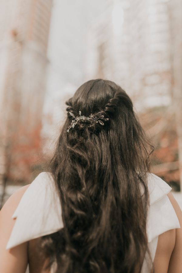 Sleek low ponytail