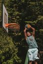 Man Going to Dunk on Hoop