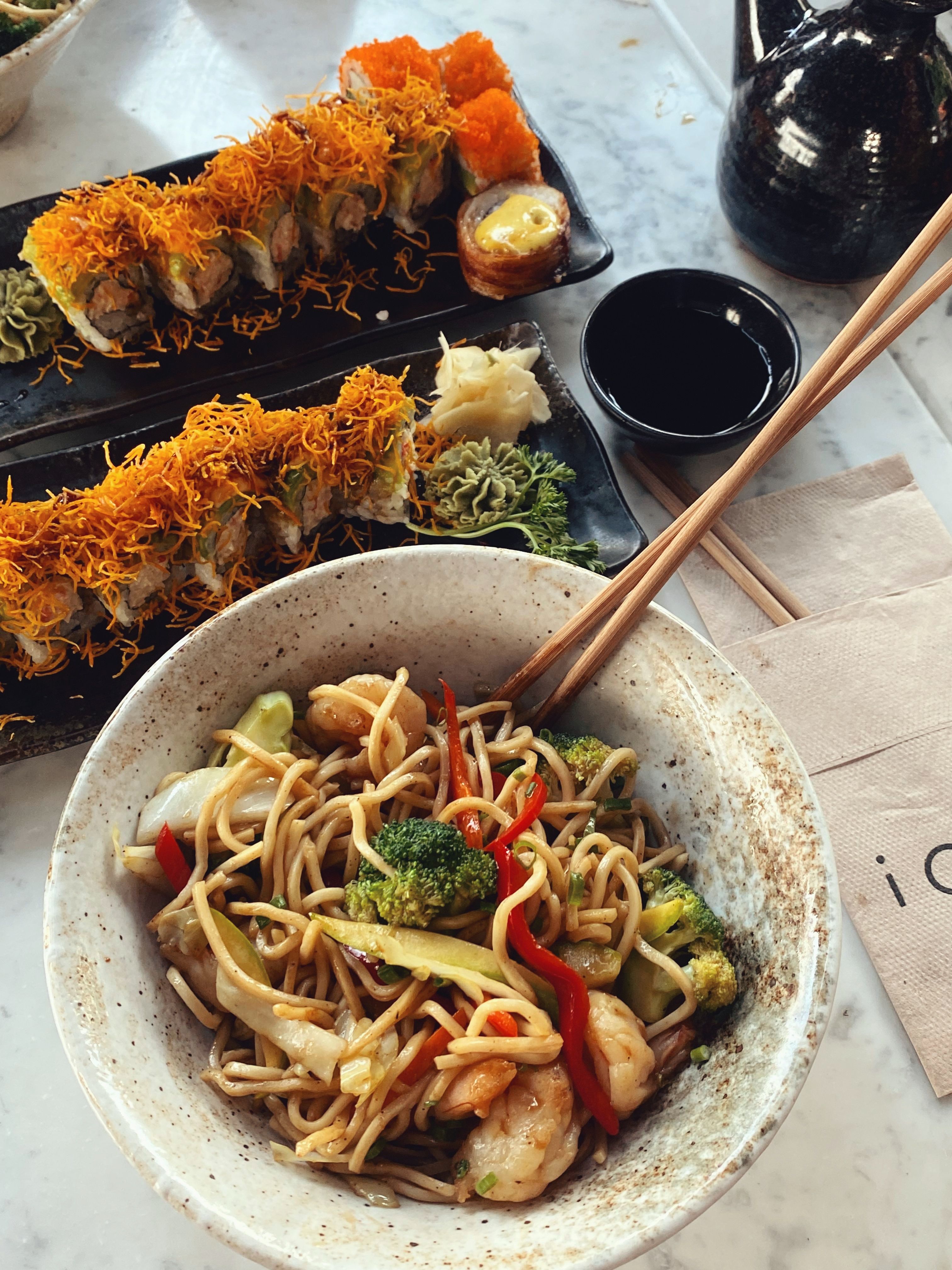 Broccoli Soy Ginger Sauce Jumbo Shrimp or Scallop