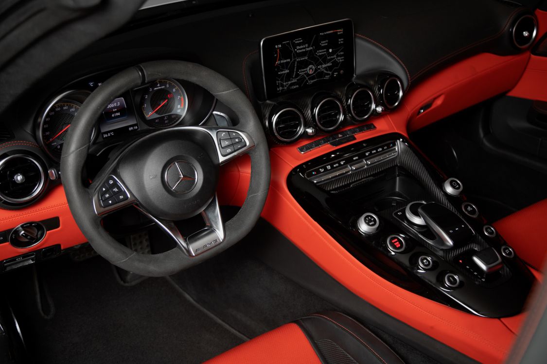 Luxury Car Interior with High-End Dashboard · Free Stock Photo