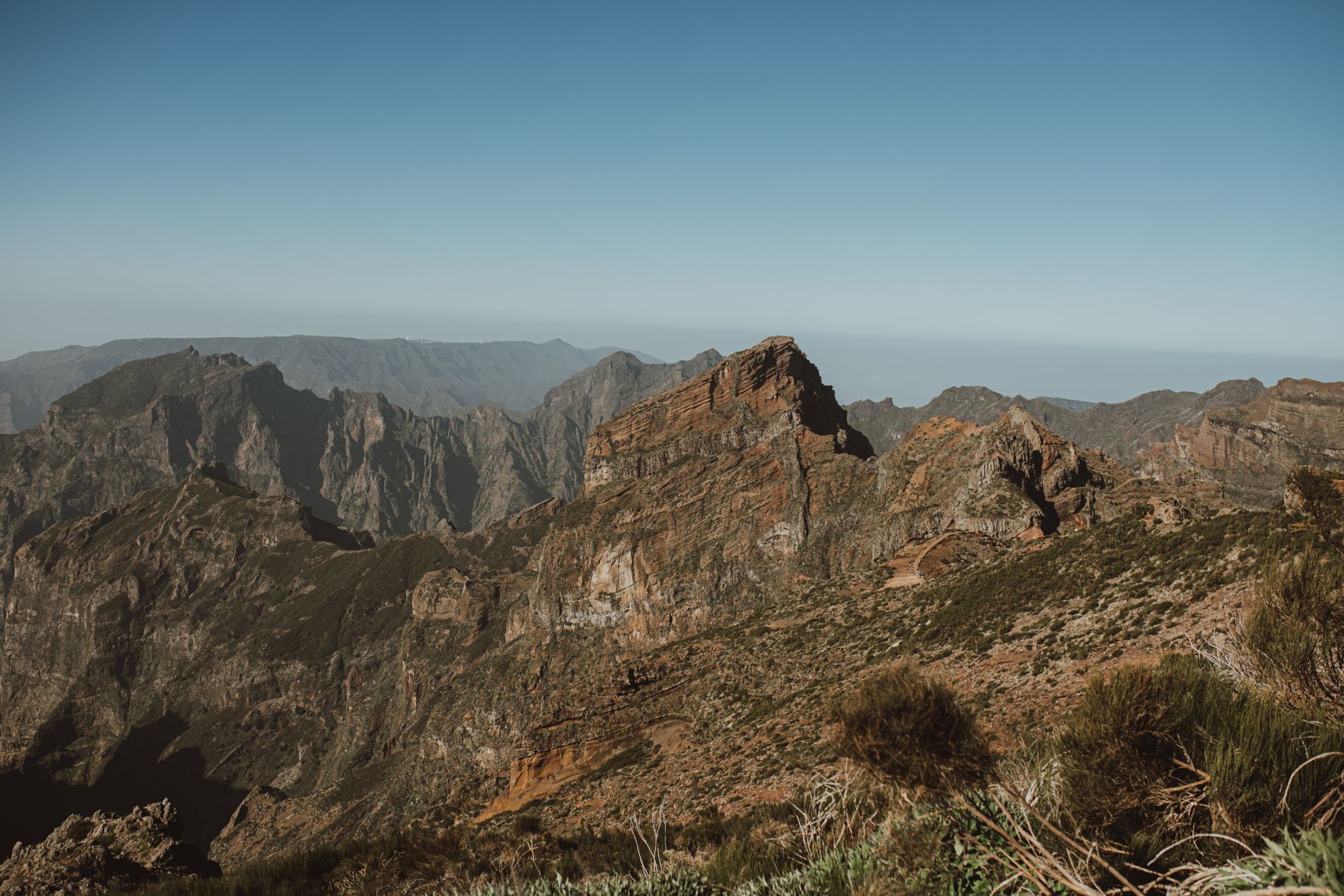 Panoramatická horská krajina na ostrově Madeira