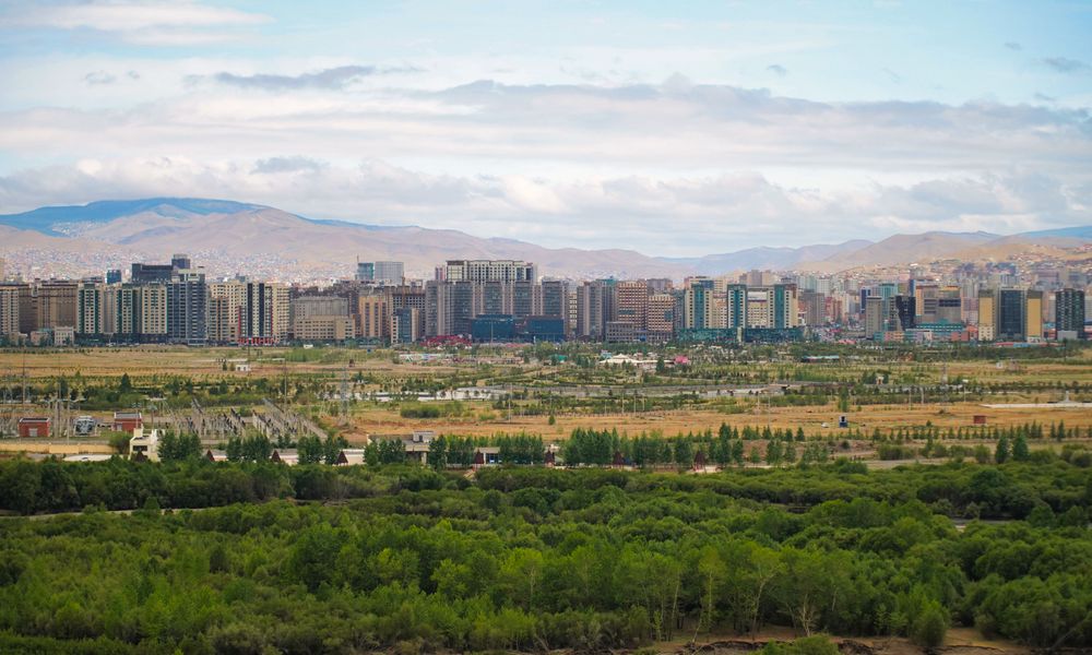 ulaanbaatar skyline city landscape