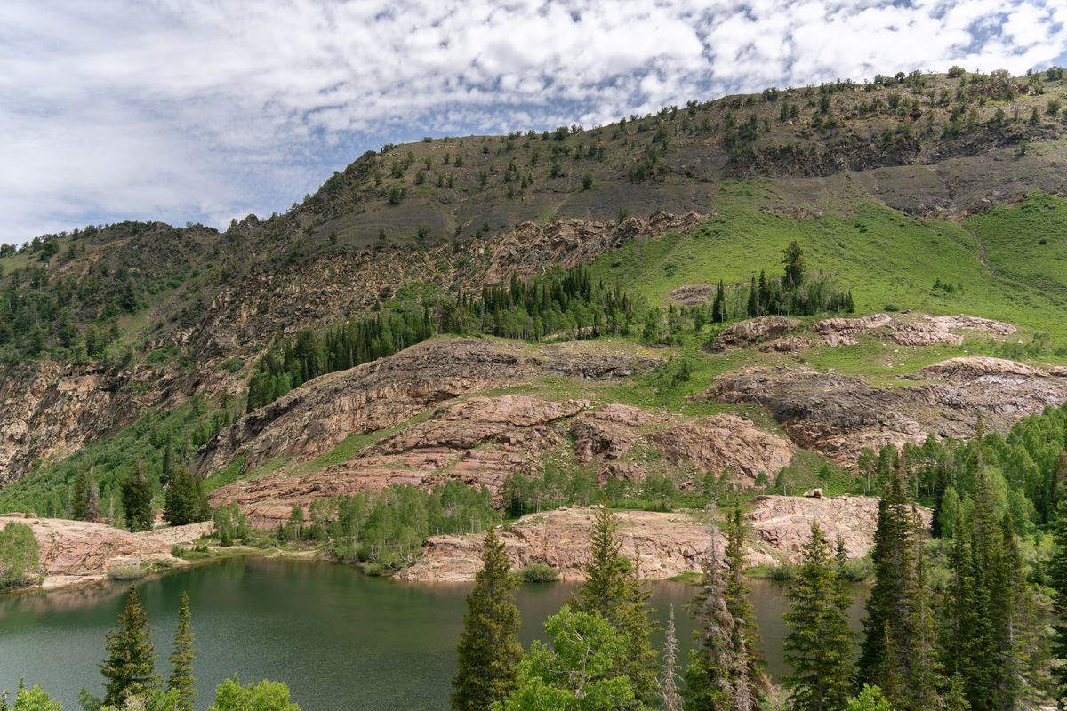 Mountain lake reflection
