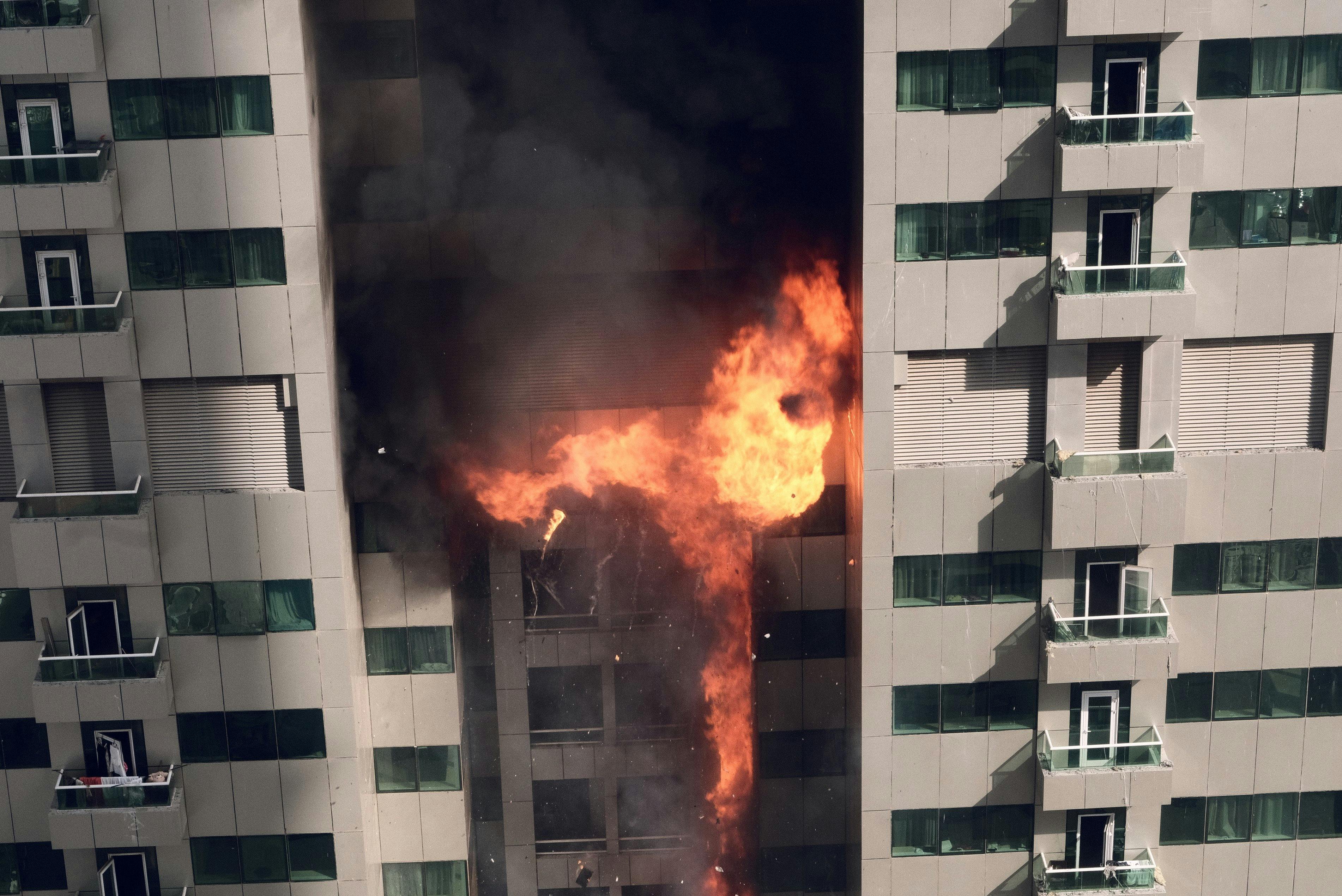 High-Rise Building Fire in Dubai Marina · Free Stock Photo